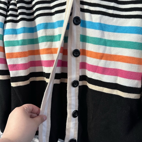 Multicolor Striped Cardigan Sweater - Picture 2 of 3